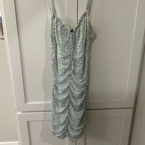 H&M Blue and White Floral Mini Dress